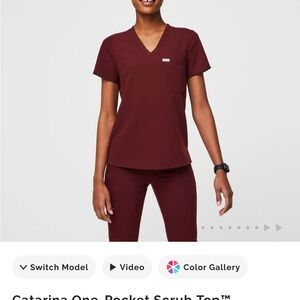 Figs Catarine One Pocket Scrub Top
